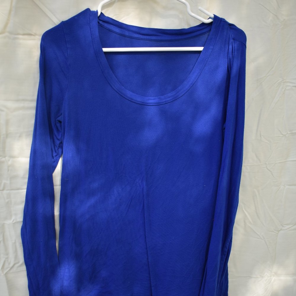 Long sleeve blue shirt